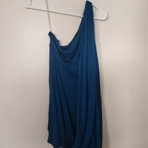 One shoulder drape dress